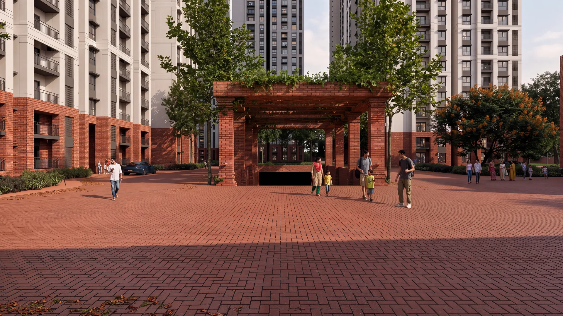 Arrival plaza at Brigade Belvedere